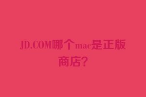 JD.COM哪个mac是正版商店？