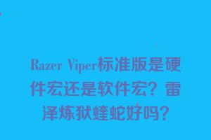 Razer Viper标准版是硬件宏还是软件宏？雷泽炼狱蝰蛇好吗？