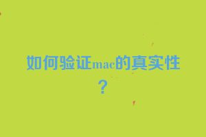 如何验证mac的真实性？