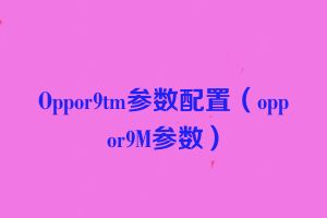Oppor9tm参数配置（oppor9M参数）