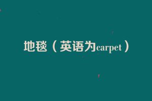地毯（英语为carpet）