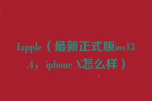Iapple（最新正式版ios13.4，iphone X怎么样）