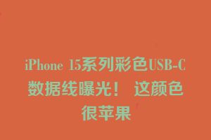 iPhone 15系列彩色USB-C数据线曝光！ 这颜色很苹果