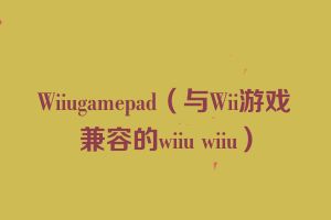 Wiiugamepad（与Wii游戏兼容的wiiu wiiu）